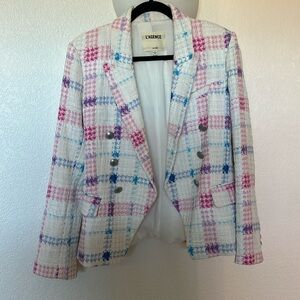 L’agence size 8 Plaid Blazer Jacket